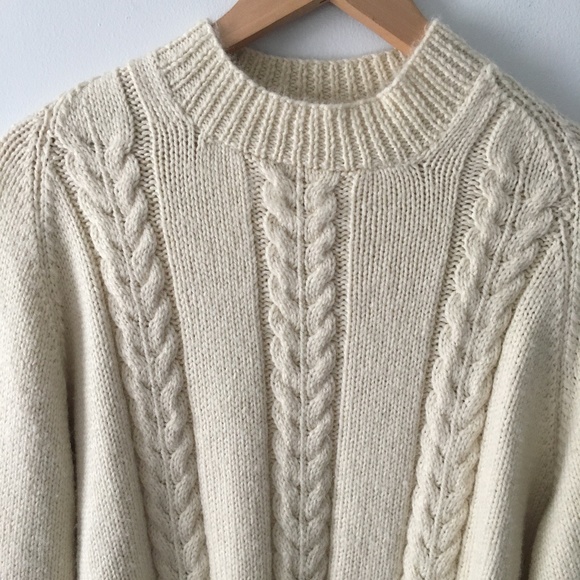 Fisherman coastal cottage crew style sweater - Picture 1 of 6